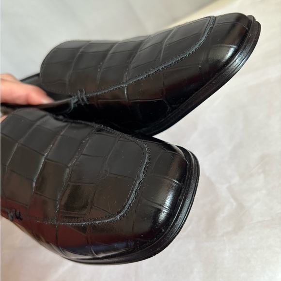 J. Crew Maison loafers in croc-embossed black Italian leather- size 7.5 - Picture 9 of 9